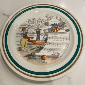 Vintage Parry Vieille French Opera Guillaume Tell Dessert plate.